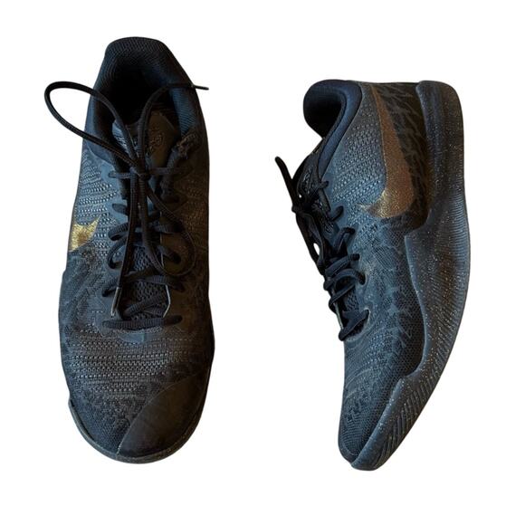 Nike Mamba Rage Black and Gold Basketball Shoes 11.5